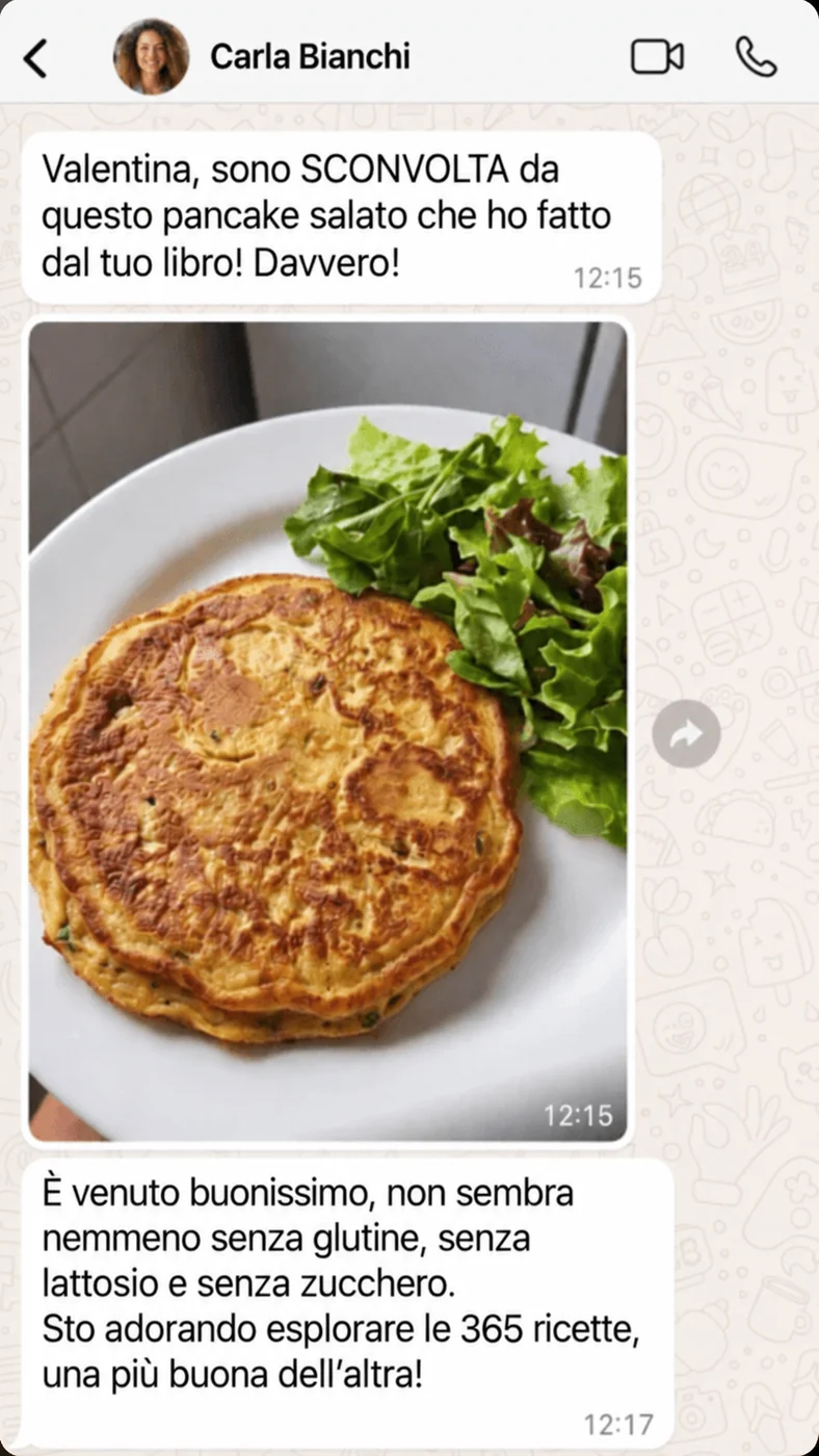 Carla Bianchi scrive a Valentina: il pancake salato senza glutine, lattosio e zucchero